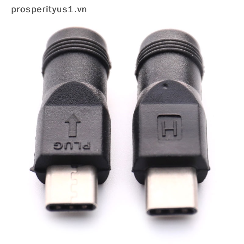 Giắc Chuyển Đổi Nguồn DC 5.5x2.1mm Female Sang USB Type C Male prosperityus1