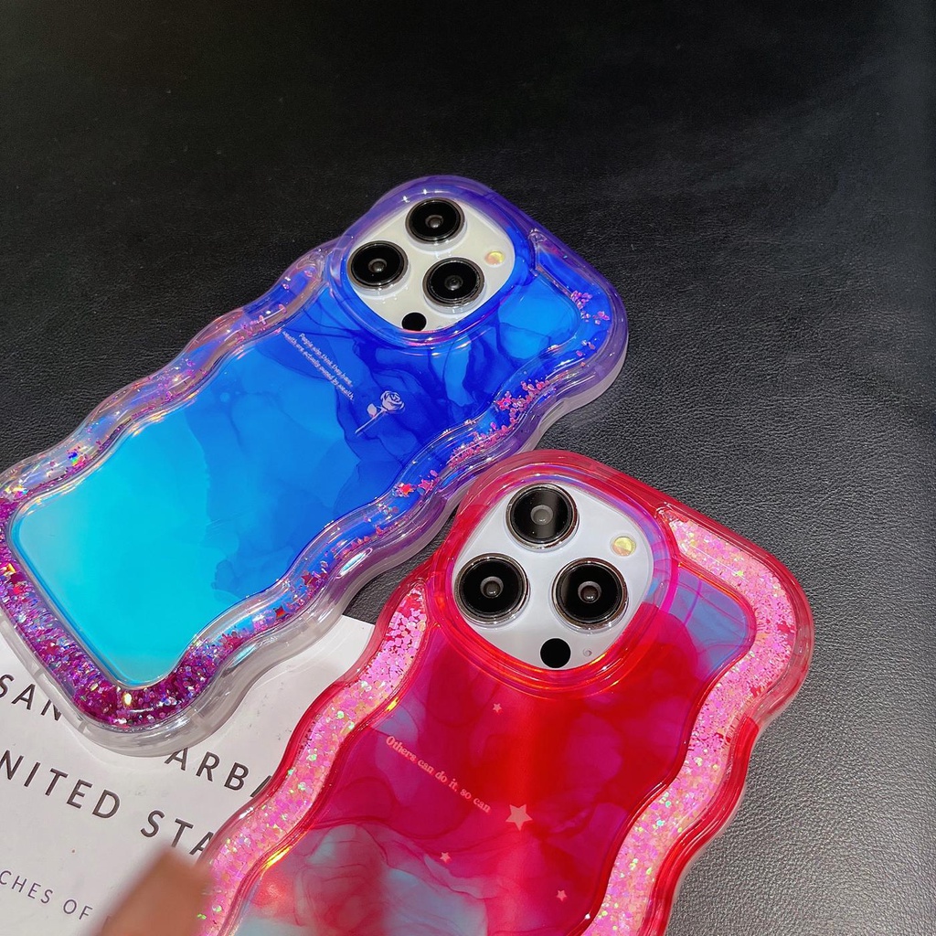 Ốp Điện Thoại TPU Mềm Trong Suốt Phối Kim Tuyến Nước Chống Sốc Cho iPhone 12 13 14 Pro Max