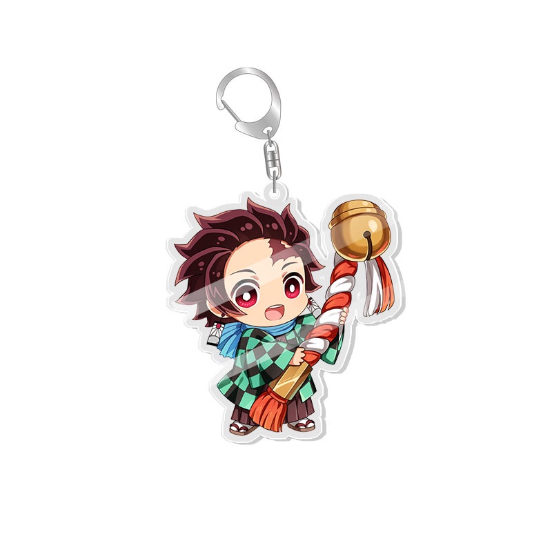 Demon slayer Móc Chìa Khóa acrylic Hình manga Nhật Bản Mùa Hè