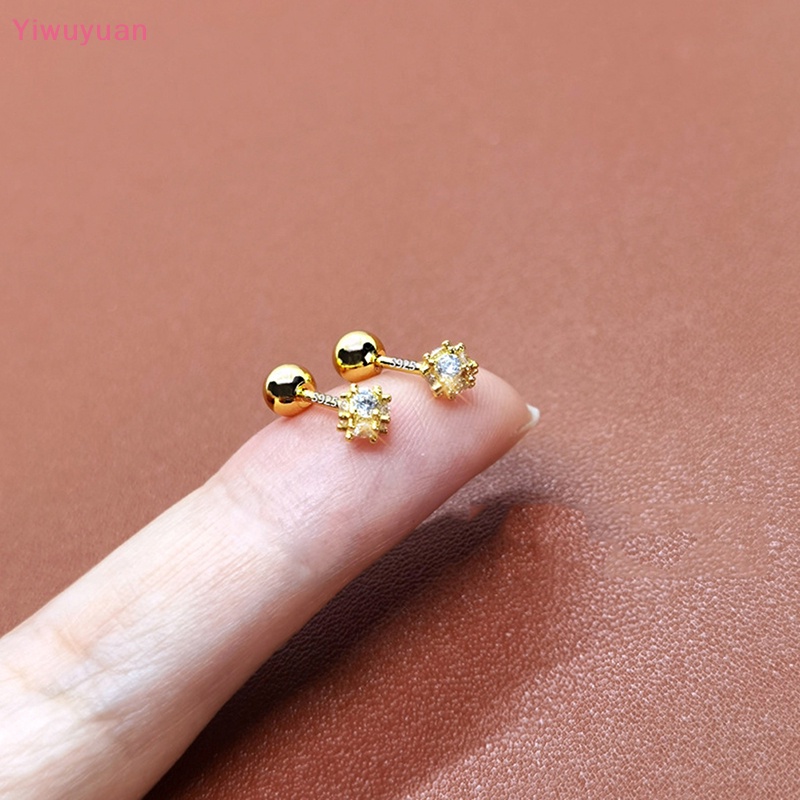 1 Đôi Bông Tai Xoắn Ốc Đính Đá Zircon Mới
