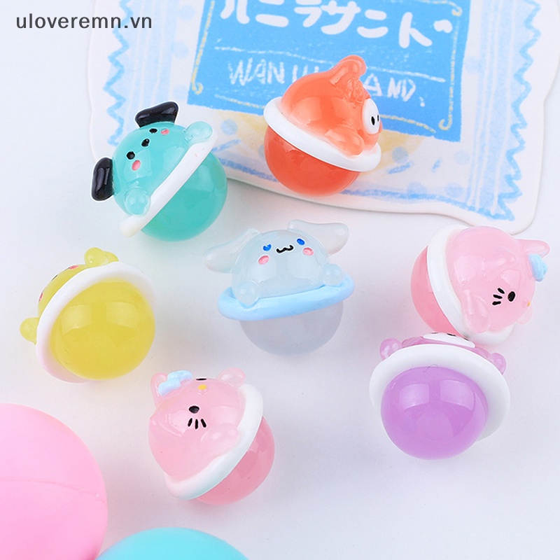 Set 2 Phụ Kiện Trang Trí Điện Thoại Kiểu Hoạt Hình Mini Dạ Quang DIY