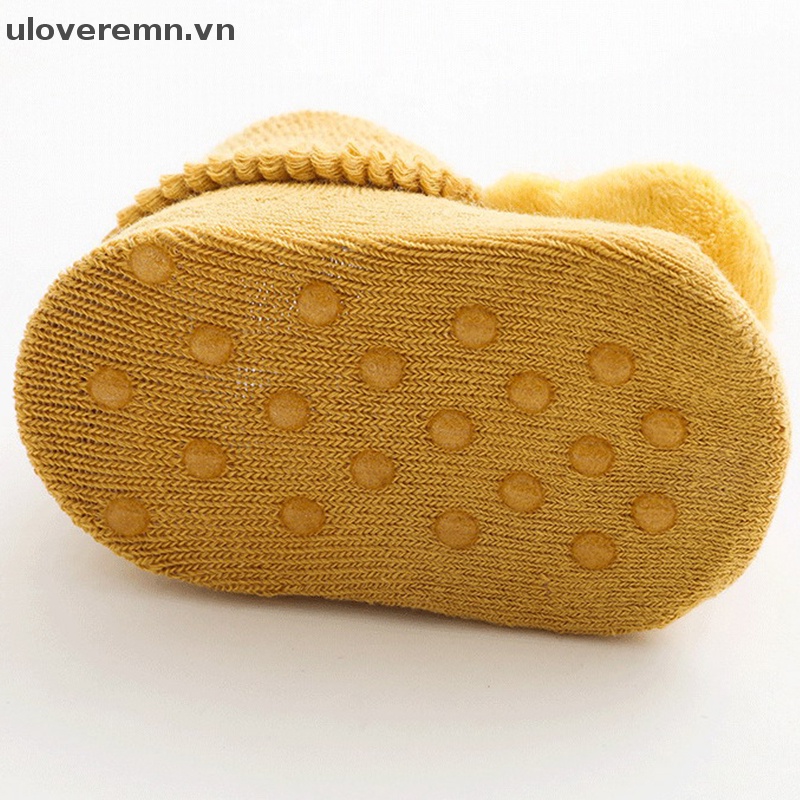 Tất Nhung Dày Chống Trượt Họa Tiết Hoạt Hình Cho Bé