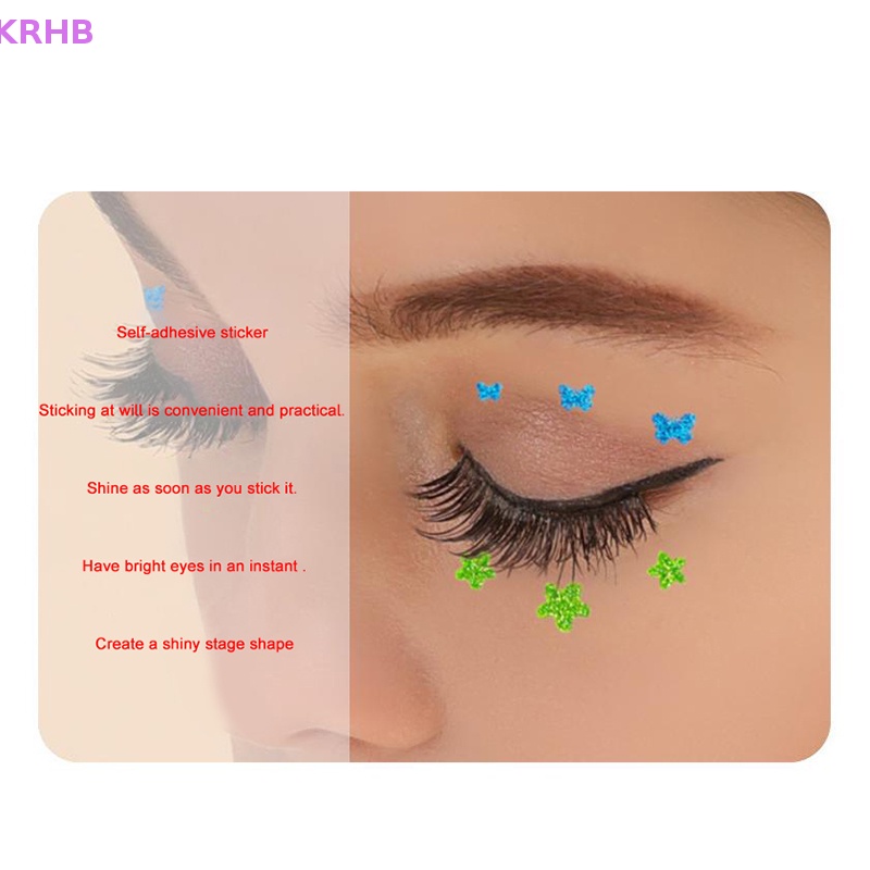 Miếng Dán Trang Trí Mắt Lễ Hội Hình Bướm Phối Ren Xinh Xắn Mới