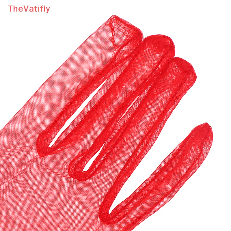 Găng Tay Lưới Mỏng Ngắn Trong Suốt Cho Nữ