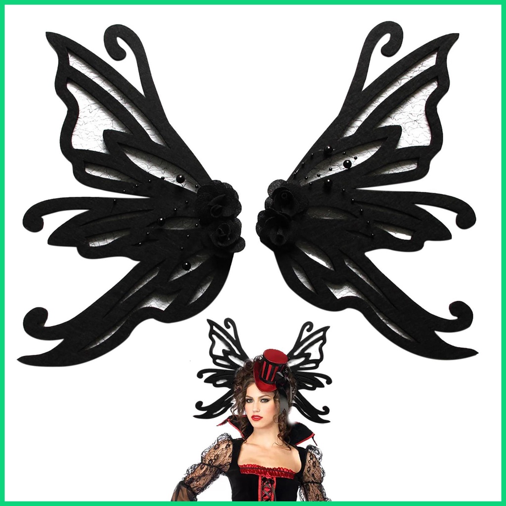 Kẹp Tóc Hình Bướm Màu Đen Phong Cách Gothic Thời Trang Dự Tiệc Cho Nữ