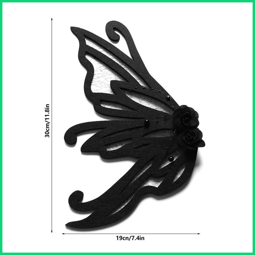 Kẹp Tóc Hình Bướm Màu Đen Phong Cách Gothic Thời Trang Dự Tiệc Cho Nữ