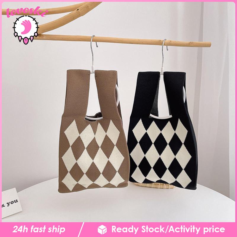 Túi Xách Đan Len Phong Cách Boho Thời Trang Cho Nữ