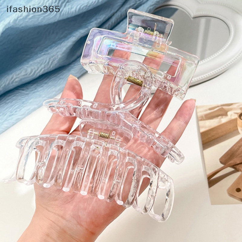 Kẹp Tóc Càng Cua Họa Tiết Hình Học Màu Gradient Thời Trang ifashion365