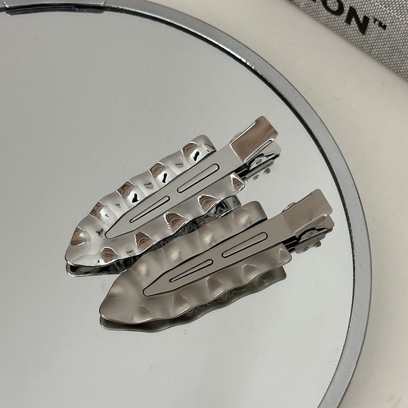 Kẹp Tóc Kim Loại Màu Bạc Thời Trang Cho Nữ