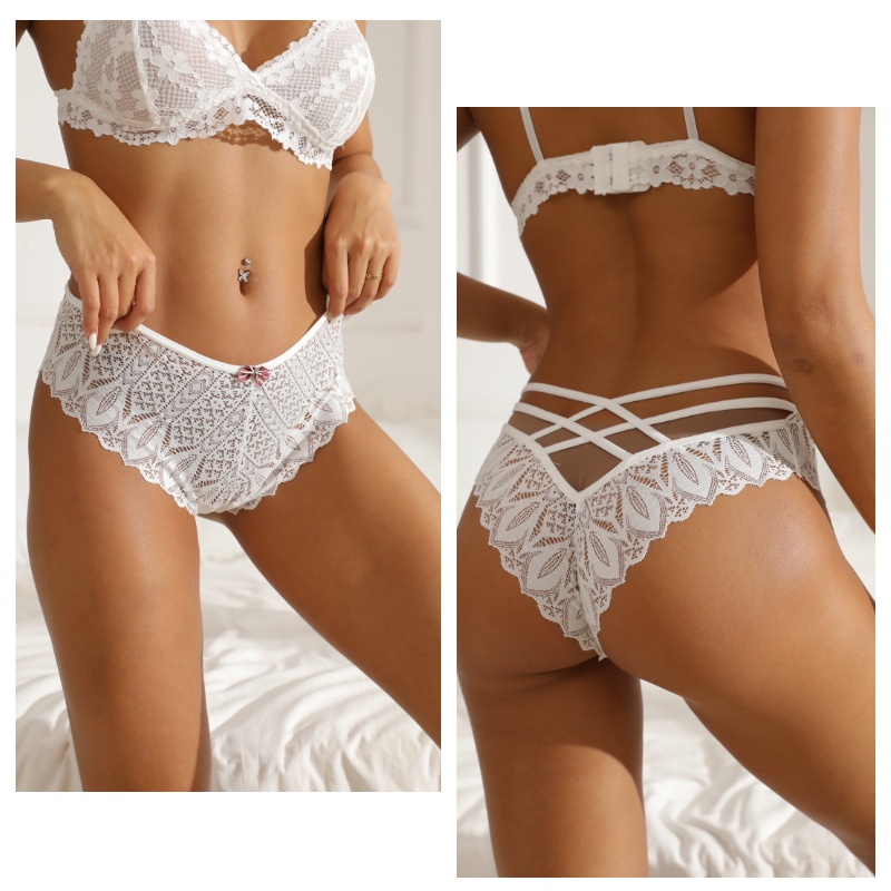 Set 1 / 4 Quần Lót Ren Không Đường May Plus Size Cho Nữ