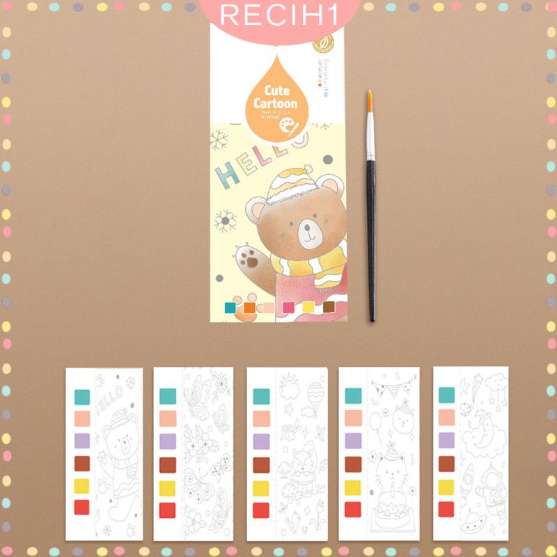 Sách Tô Màu Nước Bỏ Túi 20 Tờ Thủ Công Cho Người Mới Bắt Đầu