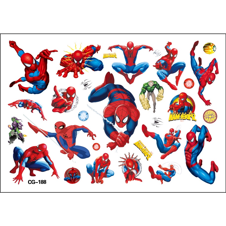 Hình Xăm Dán Hình Siêu Anh Hùng Marvel Đẹp Mắt