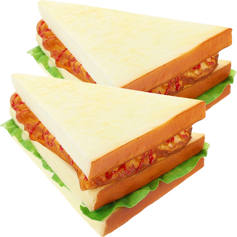 2 Mô Hình Bánh Sandwich Mini Trang Trí Nhà Búp Bê