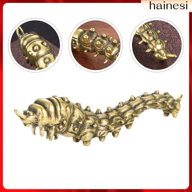 Mô Hình Con Sâu Bằng Đồng Thau Để Bàn Trang Trí
