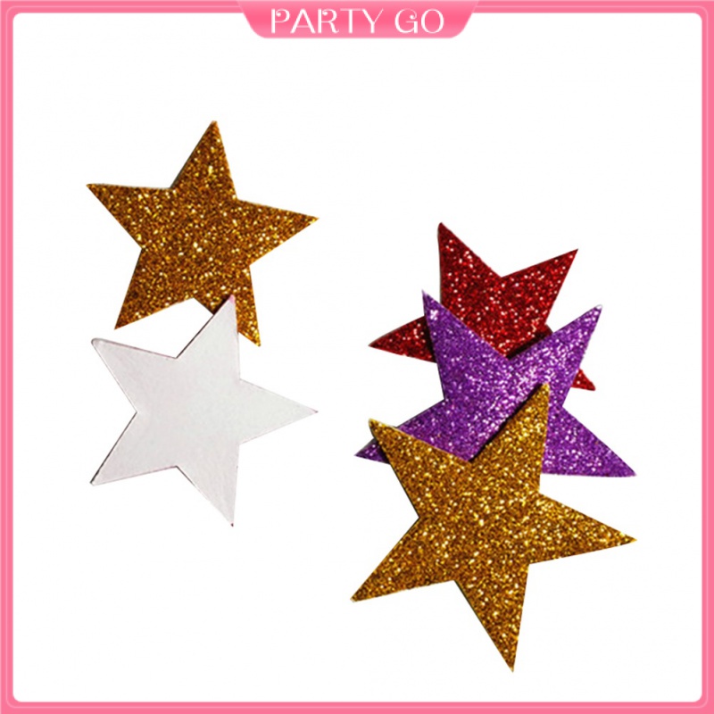 Set 70 Miếng Dán Tường Bằng Xốp Hình Ngôi Sao Lấp Lánh