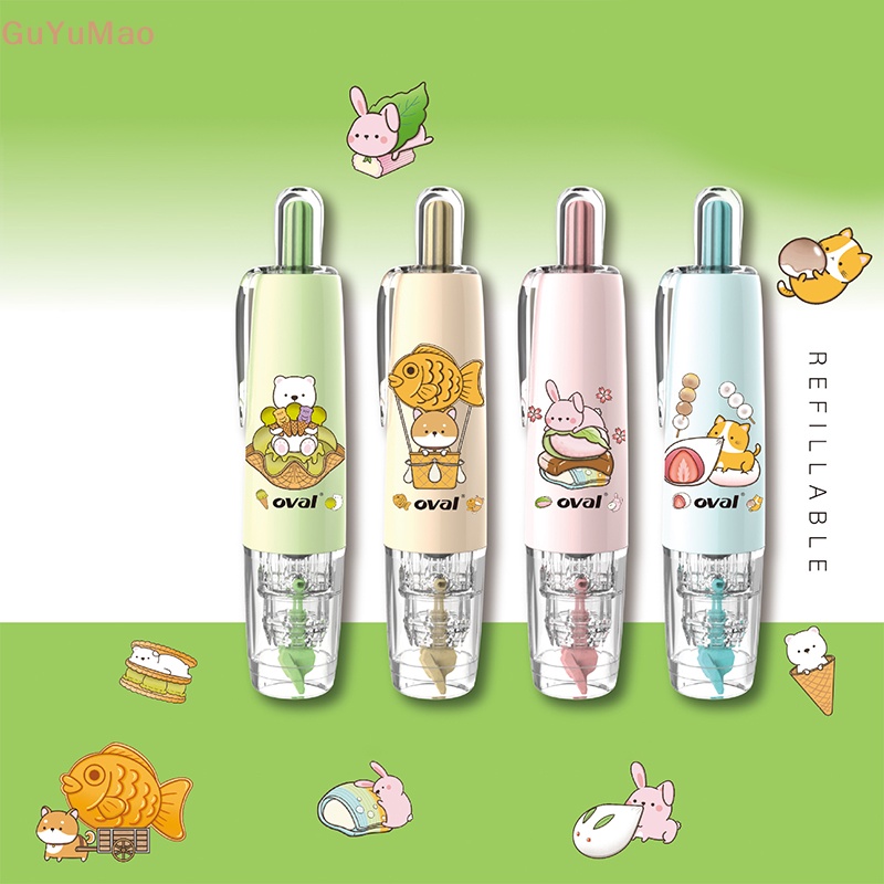 Bút Xoay Chỉnh Sửa Sức Chứa Lớn Hình Bánh Macaroon Dễ Thương Có Thể Thay Thế Xoay 360 Độ