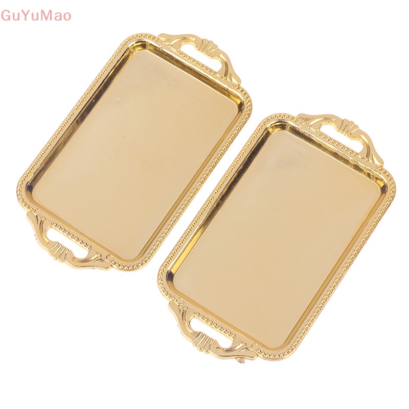 Bộ 2 Khay Trà Mini Bằng Nhựa Dùng Trang Trí Nhà Búp Bê