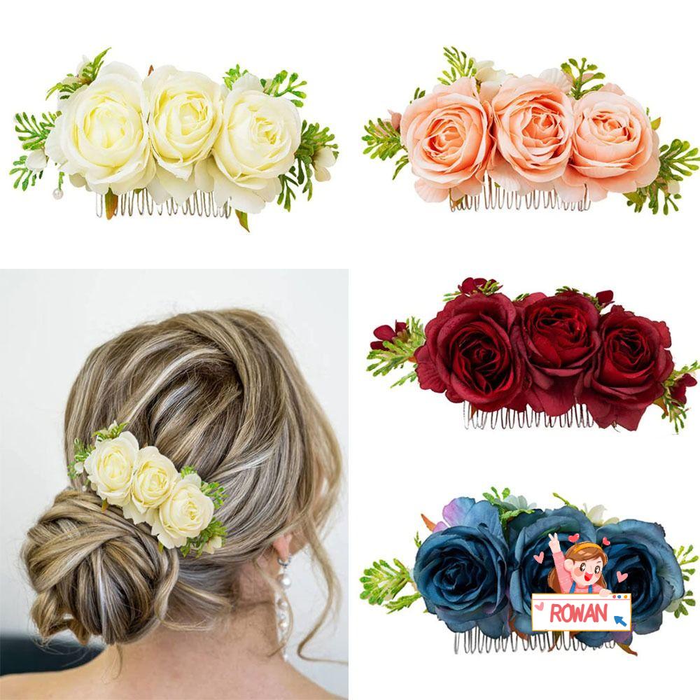 Lược Cài Tóc Hình Hoa Dành Cho Cô Dâu|Phụ Kiện Trang Trí Tóc Xinh Xắn Chất Lượng