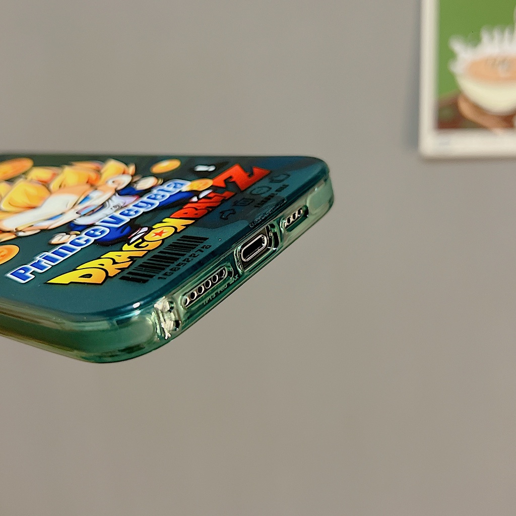 Ốp Điện Thoại Tpu Dẻo Trong Suốt Hai Mặt In Logo Super Saiyan Độc Đáo Chống Rơi Cho iPhone 11 13 12 14 Pro Max