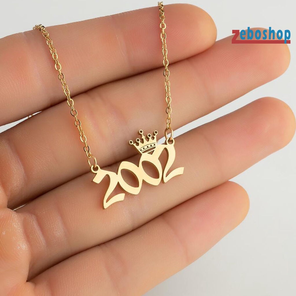 Vòng cổ Mặt Vương Miện Bằng Thép Không Gỉ Thời Trang Cho Nữ