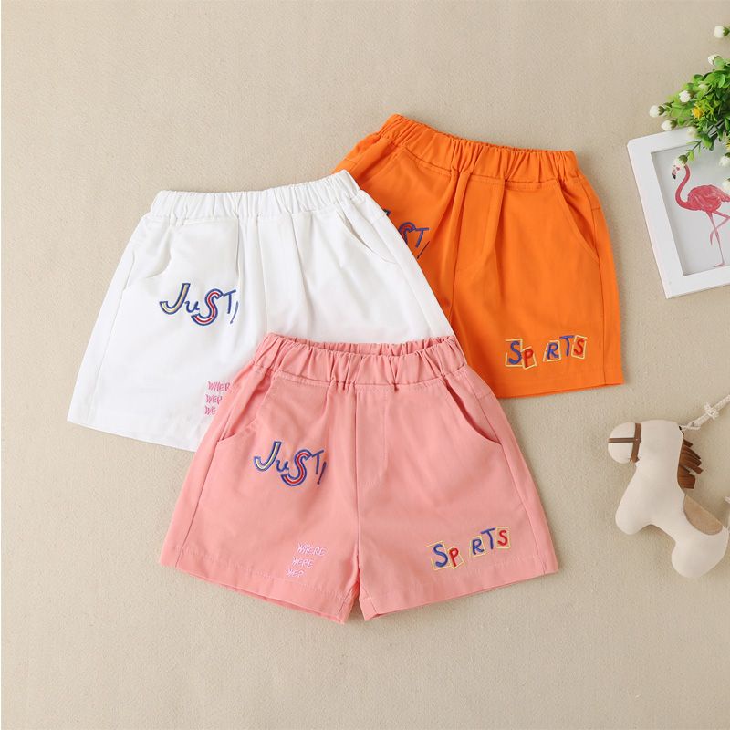 Quần Short Thêu Họa Tiết Phong Cách Phương Tây Thời Trang Mùa Hè Hàng Mới Dành Cho Bé Gái