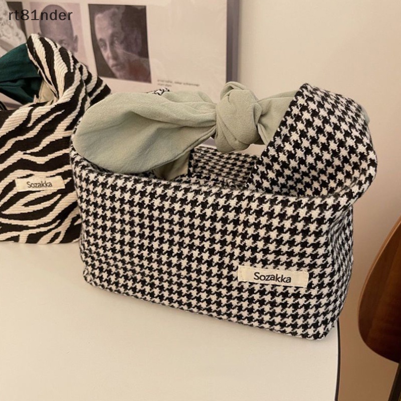 Rt Túi Đựng Hộp Cơm Trưa Xách Tay Trang Điểm In Họa Tiết Ngựa Vằn Thời Trang Phong Cách Nhật Bản Ins Cho Nữ n