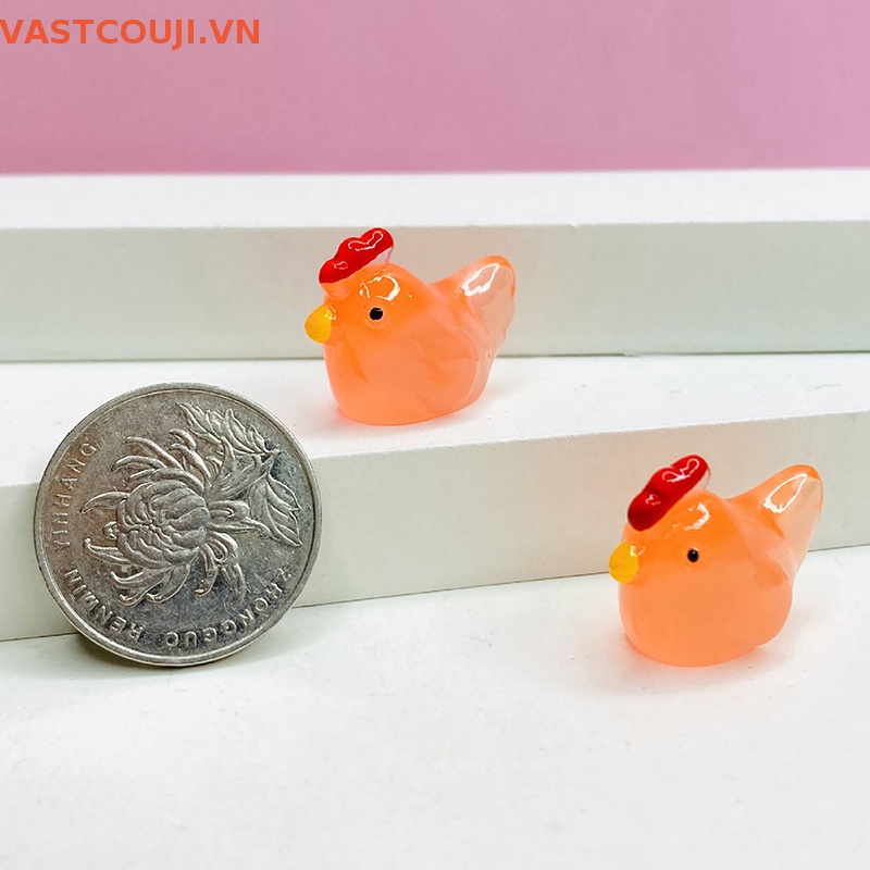 Set 5 Tượng Gà VASTJI 3D Phát Sáng Trong Bóng Tối Trang Sức