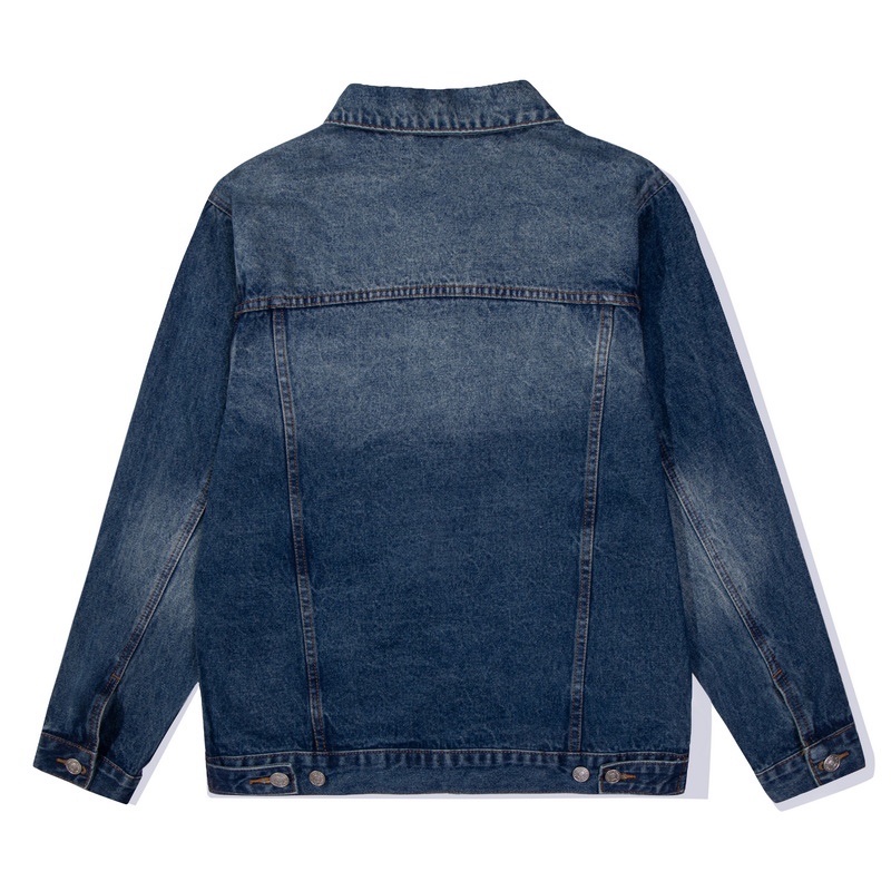 Áo Khoác denim In Chữ Ba-N88Cia 88-Trend Thời Trang Đường Phố Cá Tính