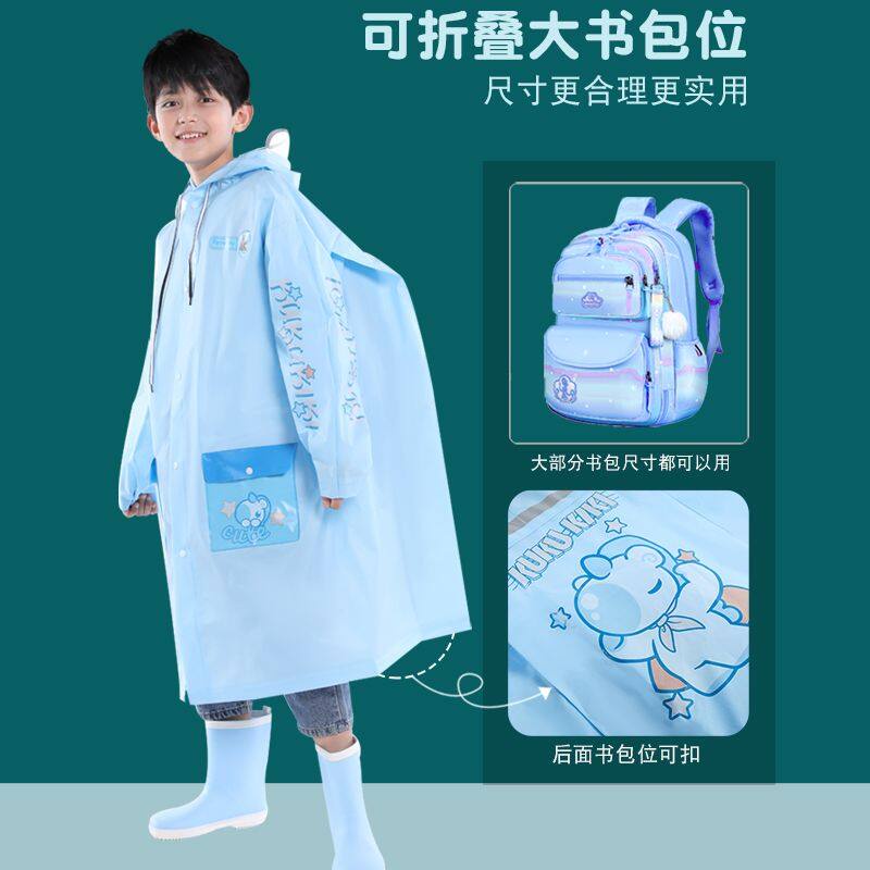 Áo Mưa Trong Suốt In Họa Tiết Hoạt Hình Chống Nước Thời Tiết 2023 Cho Bé Mới