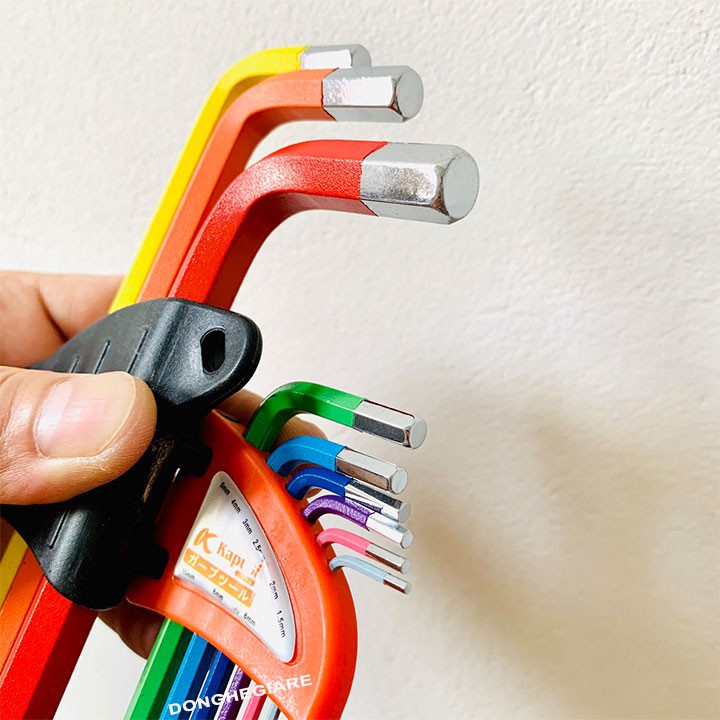 Bộ lục giác Nhật Kapusi cao cấp 9 cây hệ mét 1.5-10 mm