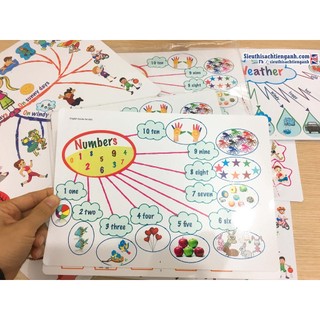 Tranh sơ đồ tư duy MIND MAP - 11 TỜ - A3