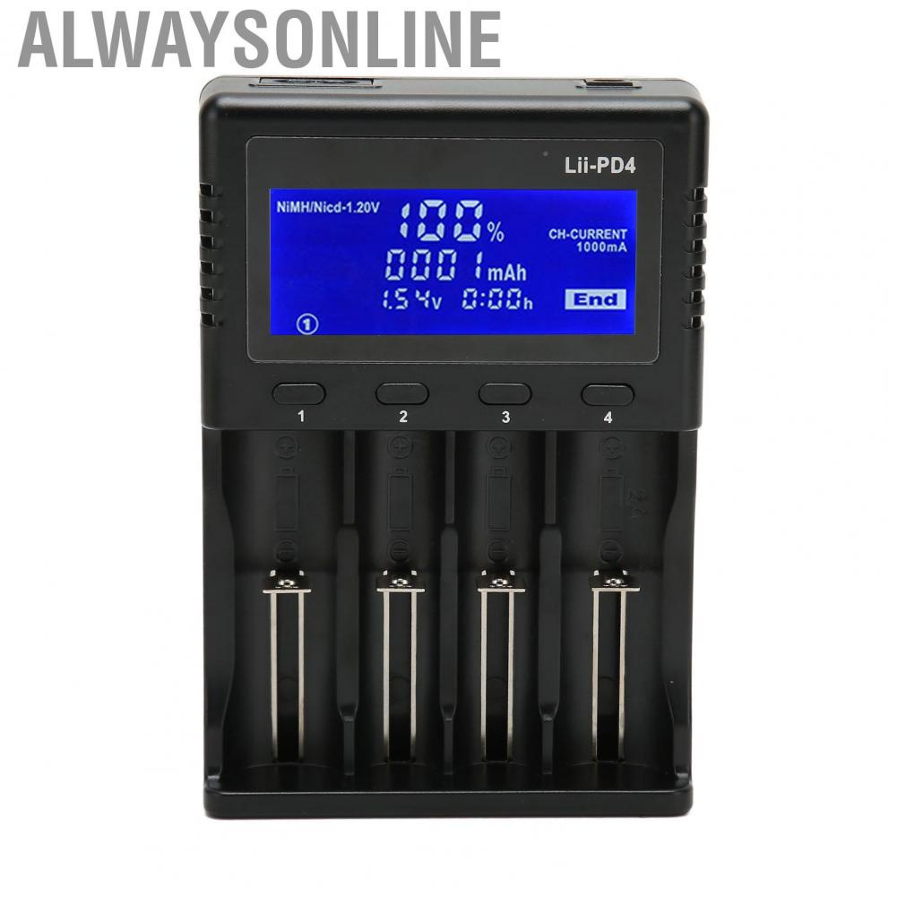 Alwaysonline High Safety Wide Compatibility Digital Display Universal  AC110-240V DC12V for Ni MH Cd