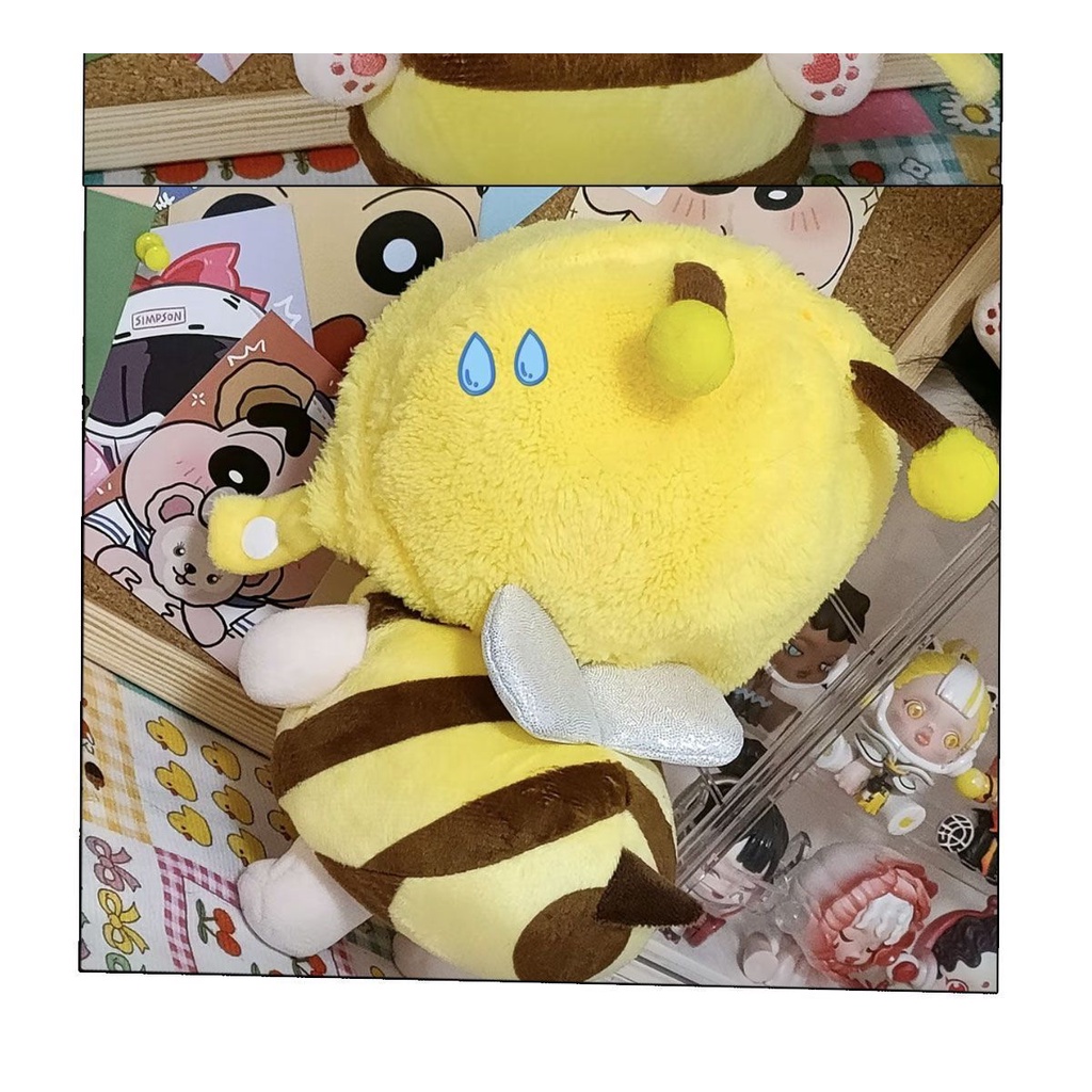Bộ Quần Áo Cotton Hình Chú Ong Cho Búp Bê 10cm / 15cm / 20cm / 40cm