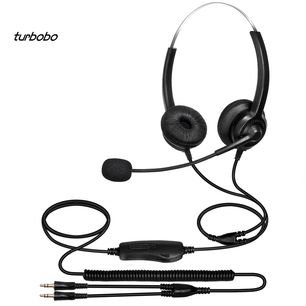 Tai Nghe Điện Thoại Di Động turbobo H300D Giảm Tiếng Ồn Thoáng Khí Cổng 3.5mm RJ9 Cho Văn Phòng / Xe Tải