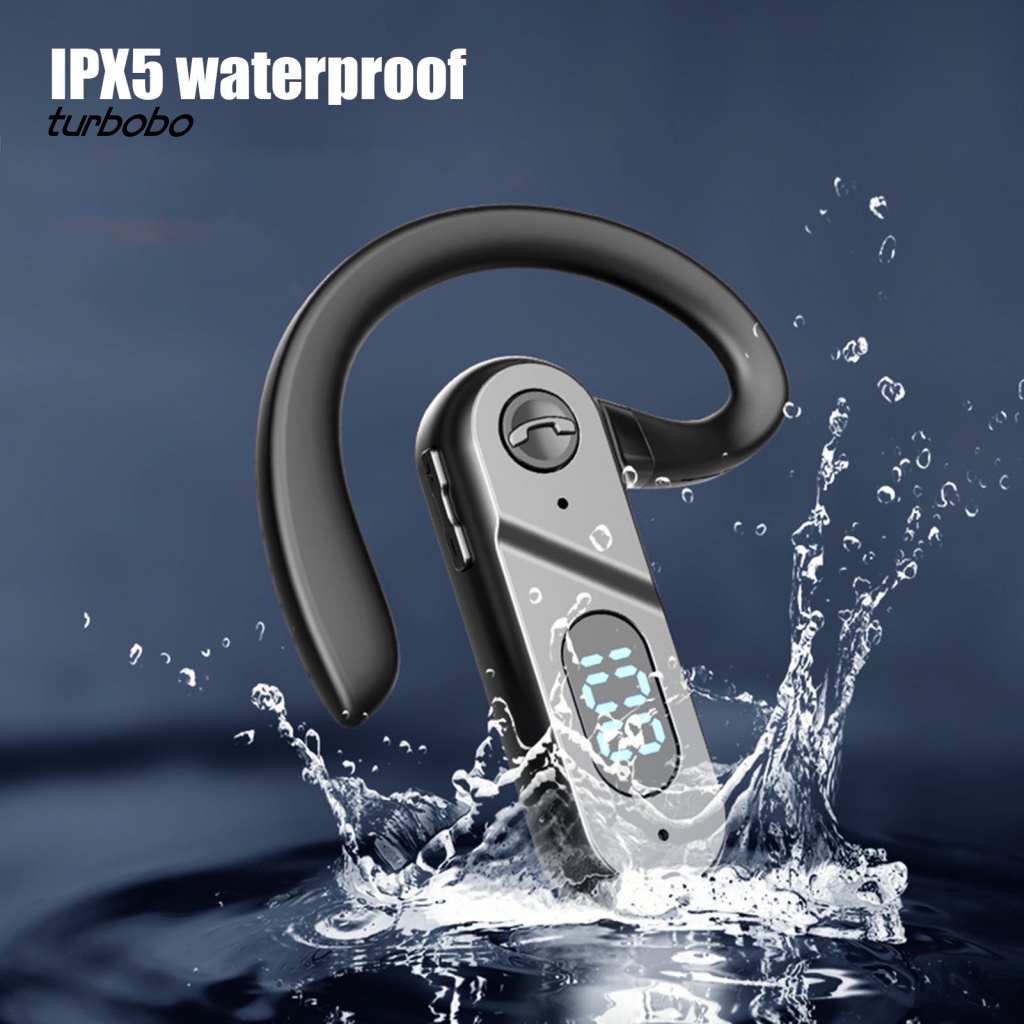 Tai Nghe Thể Thao Không Dây Bluetooth 5.2 turbobo V28 Màn Hình LED Kỹ Thuật Số Dạng Móc Vành Tai