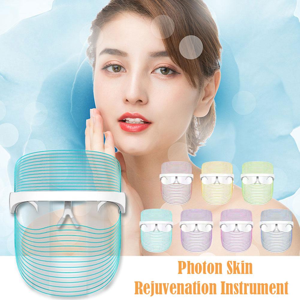 Mặt Nạ Đèn Led Photon Làm Đẹp Ba Màu Sắc Có Thể Sạc Lại S9Y4