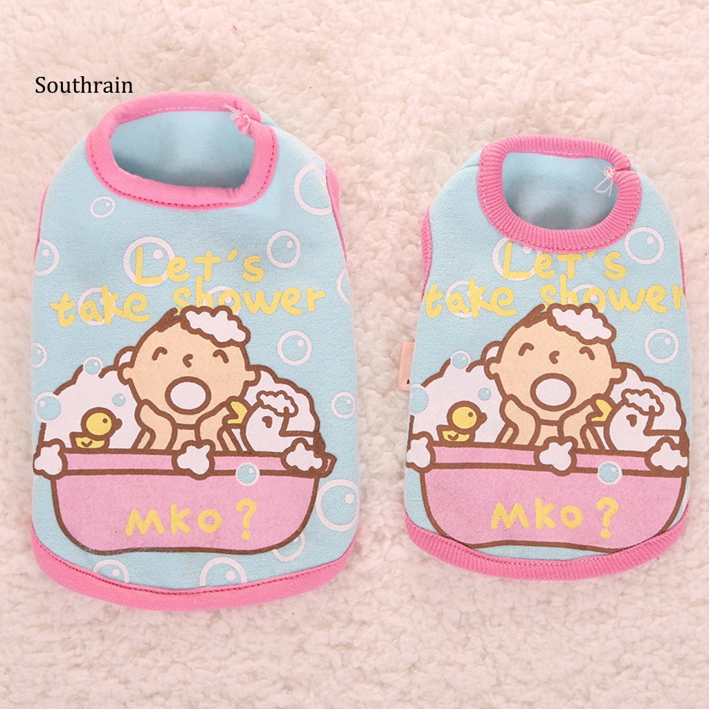 Áo Sweater Cotton Cổ Tròn In Họa Tiết Hoạt Hình Dành Cho Cún Cưng