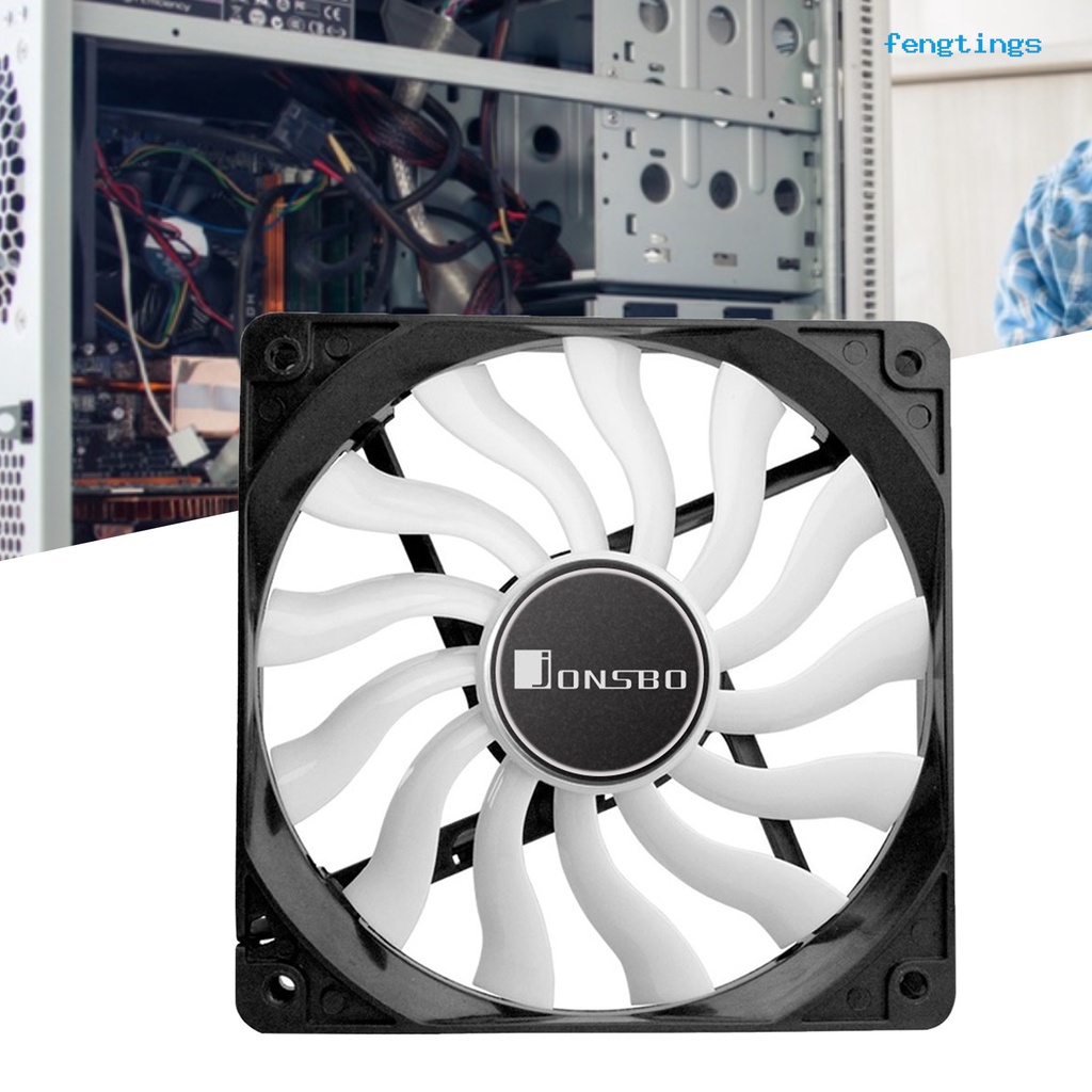 Ốp Quạt Tản Nhiệt 4-Pin 12cm Siêu Mỏng Chống Trượt Chịu Được Nhiệt Độ Gió Mạnh Dành Cho Máy Tính