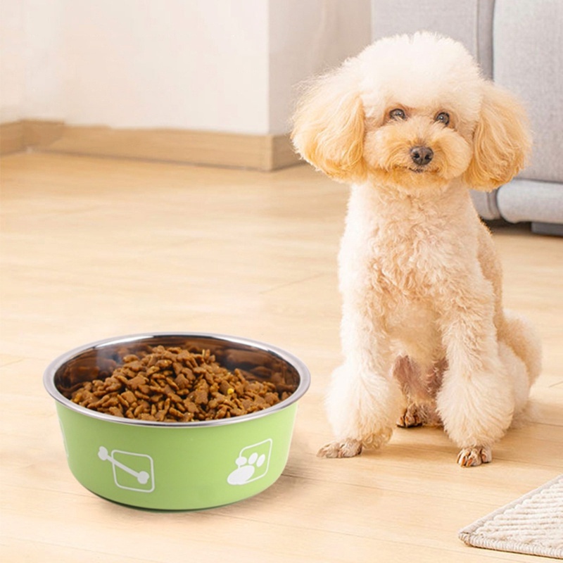 Bát Đựng Thức Ăn Bằng Thép Không Gỉ Chống Trượt Cho Thú Cưng