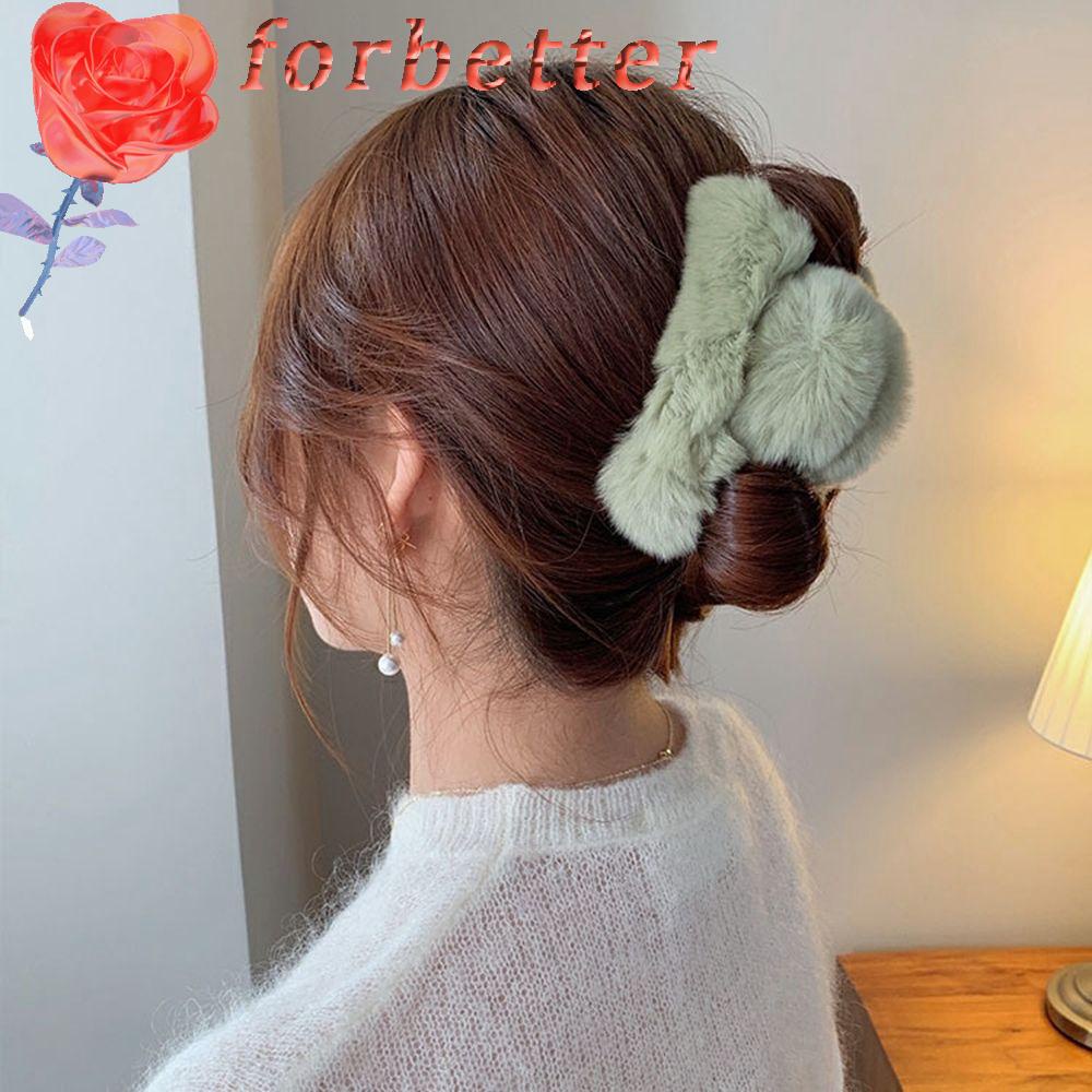 Kẹp Tóc Lông Thỏ Đơn Giản Thời Trang Thu Đông Dành Cho Nữ