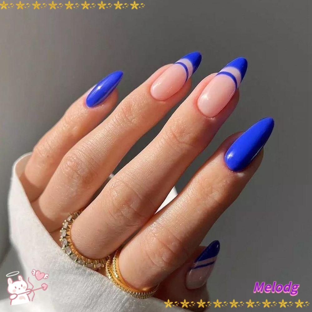 Hộp 24 Móng Tay Giả Che Phủ Toàn Diện Tháo Rời Được Kiểu Pháp