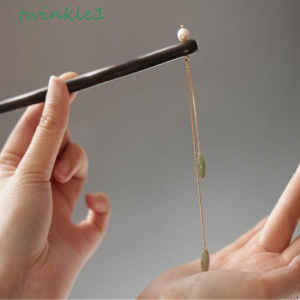 Trâm Cài Tóc Bằng Gỗ Phối Tua Rua Phong Cách Trung Hoa Cổ Điển