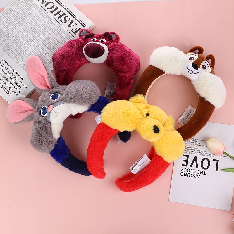 Băng Đô Cài Tóc Hình Hoạt Hình Thỏ / Gấu Pooh / Thỏ Nhồi Bông Cực Kỳ Dễ Thương Dùng Chụp Ảnh