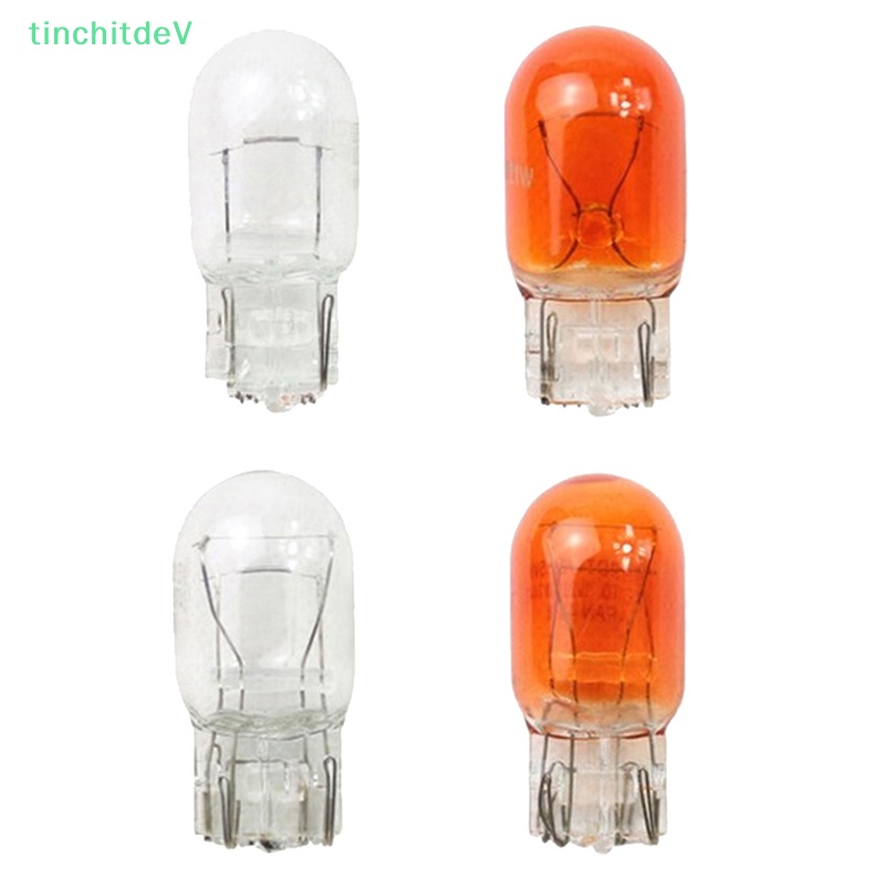 Bộ 10 Bóng Đèn Tín Hiệu T20 W21 / 5W Ánh Sáng Cam Chất Lượng Cao