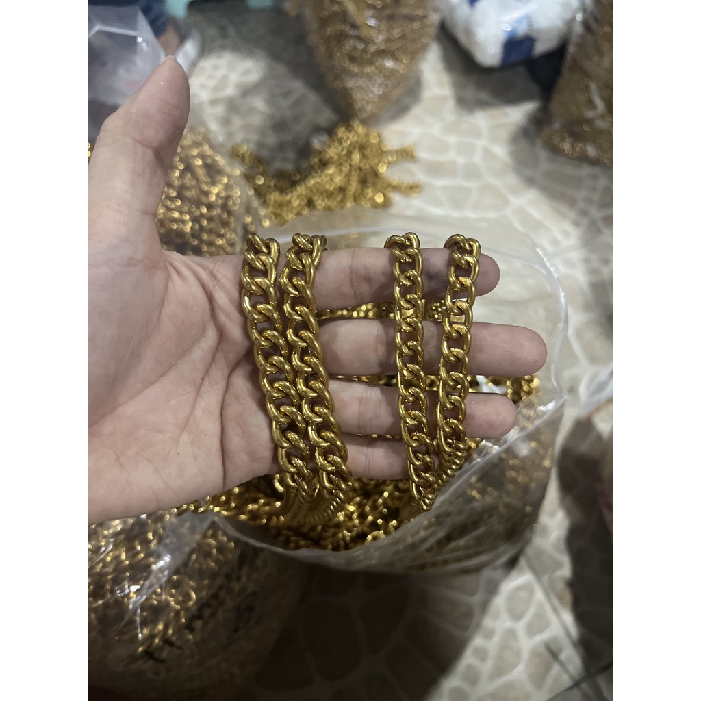 XÍch boy làm túi xách màu vàng cổ bán theo mét