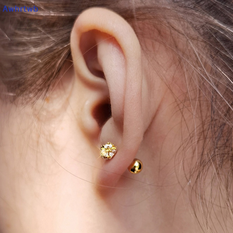 1 Đôi Bông Tai Đính Đá Zircon Thời Trang Dành Cho Nữ Mới