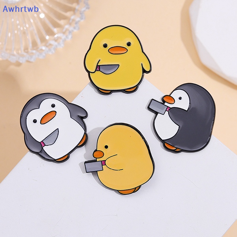 Huy Hiệu Cài Áo Hình Chú Gà / Chim Cánh Cụt Hoạt Hình Ngộ Nghĩnh Mới