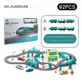 Bộ Đồ Chơi Lắp Ráp Đường Ray Xe Lửa Nam Châm Cho Bé