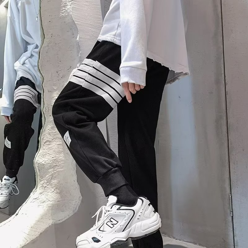 Quần Thể Thao Dài Viền Chữ Tương Phản Thời Trang Xuân Thu Cho Nam