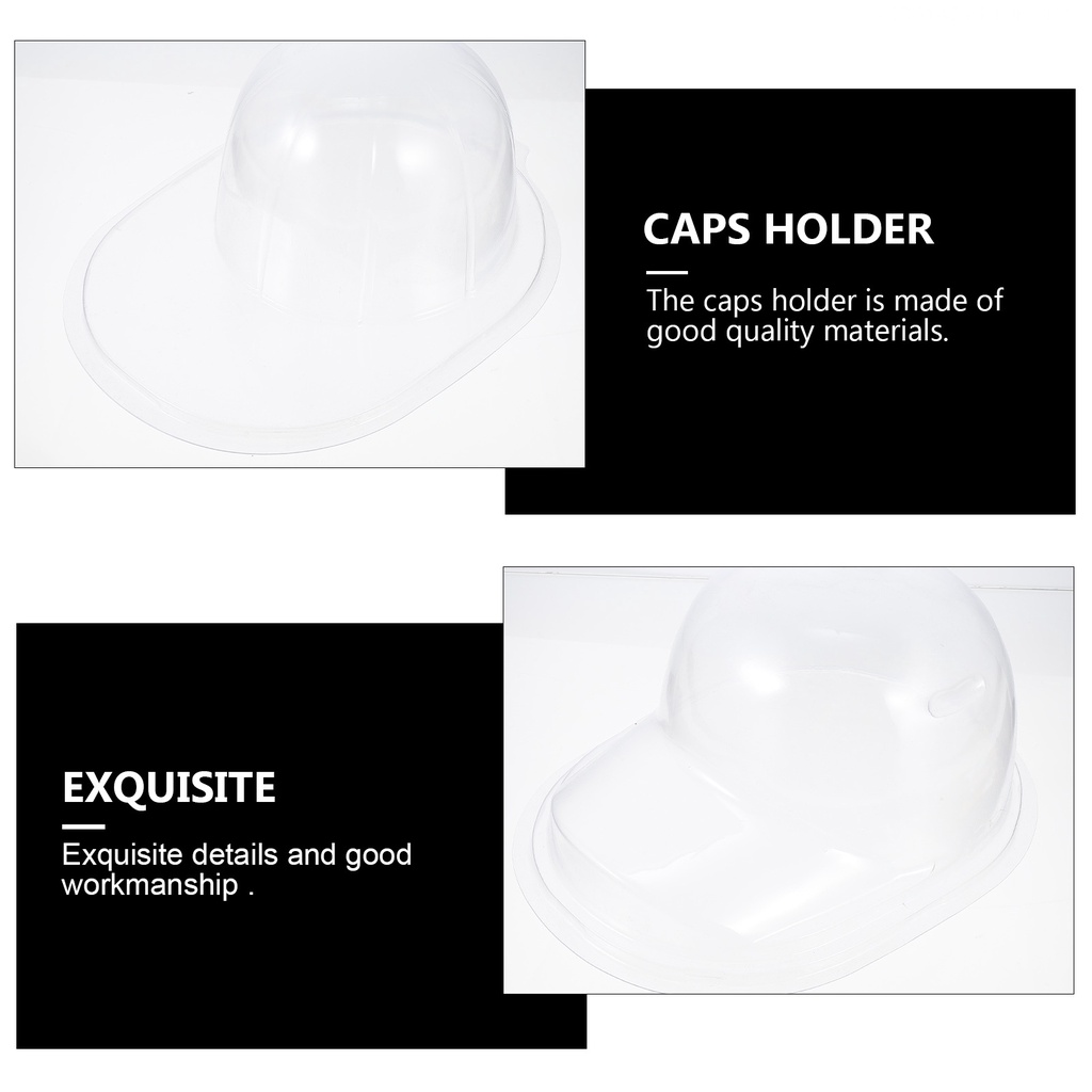 Bộ 2 Giá Đỡ Ma Nơ Canh / Mũ Bằng Nhựa Trong Suốt Kích Thước 22X24X13CM Để Bàn Tiện Dụng Mang Theo Du Lịch